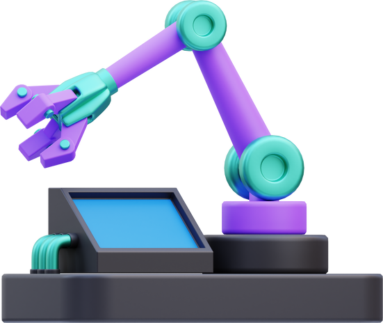 Robotics Process Automation 3D Illustration